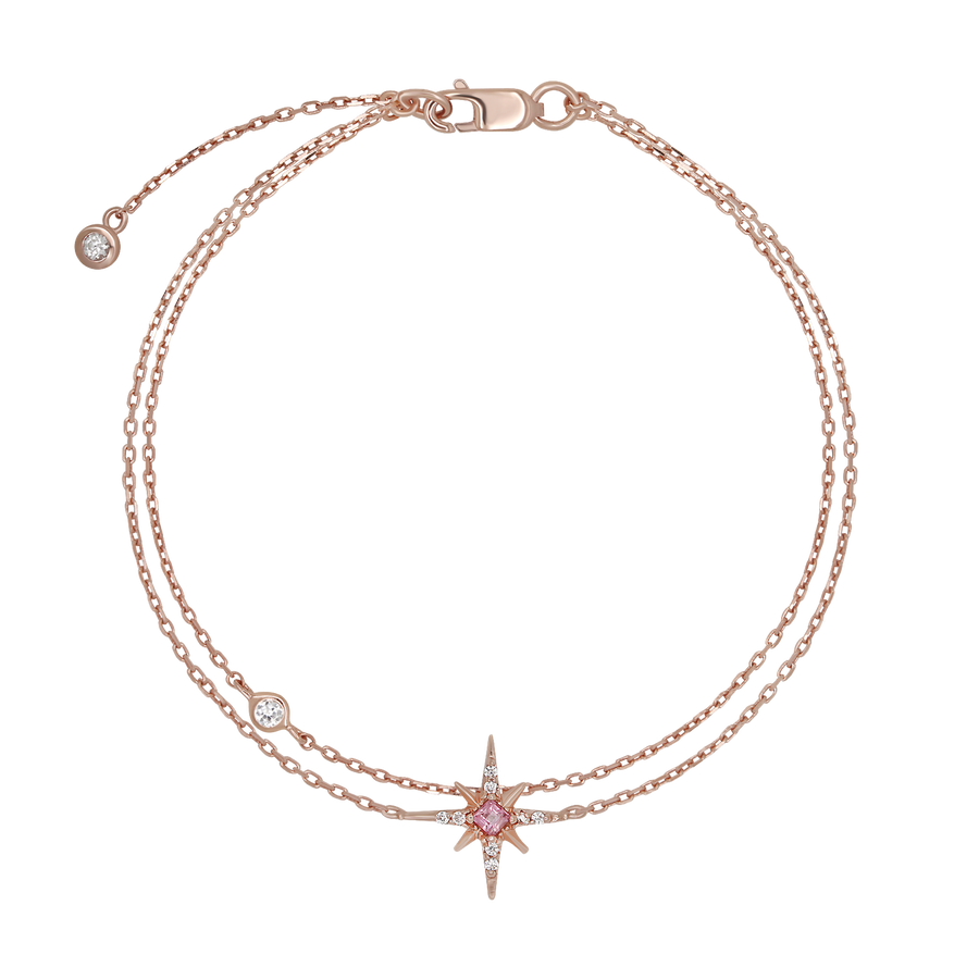 Pink Tourmaline 8 Star Bracelet