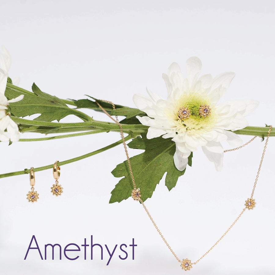 Amethyst Daffodil Necklace