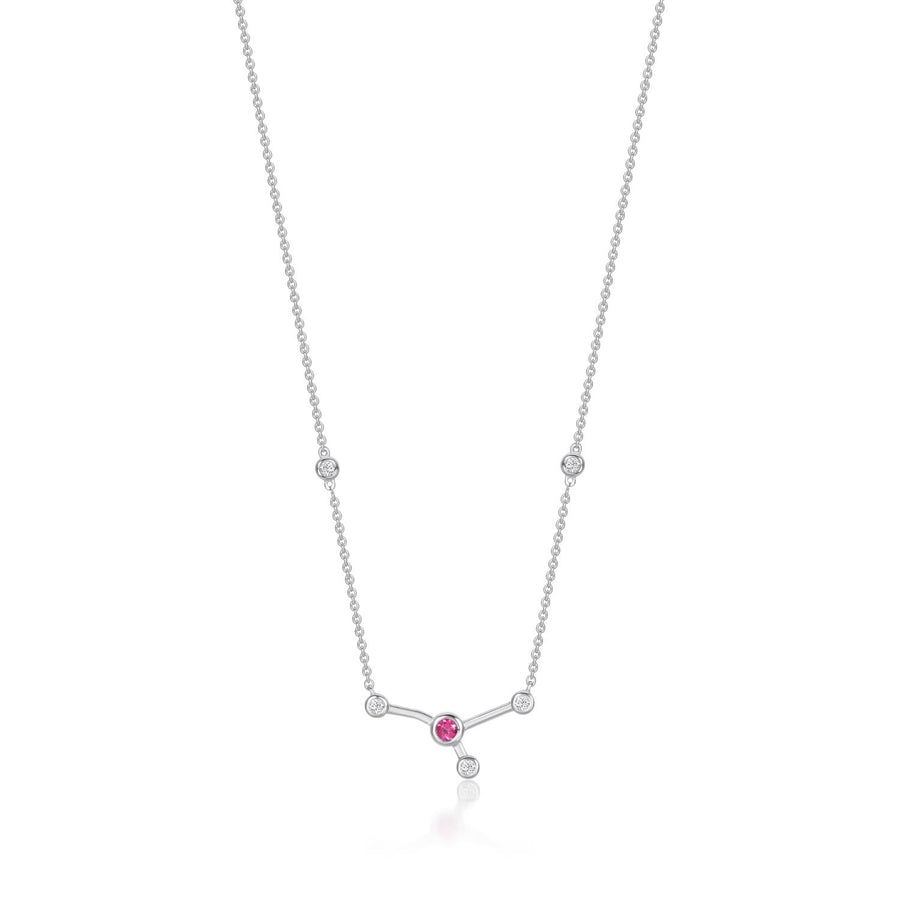 Zodiax Cancer Pink Tourmarine Necklace