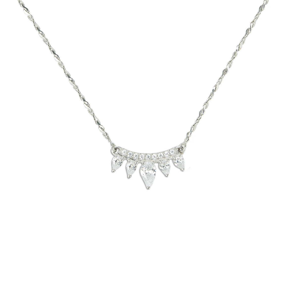 Marquise crown Necklace — necklace in 18K gold-plated silver by A.CEMI