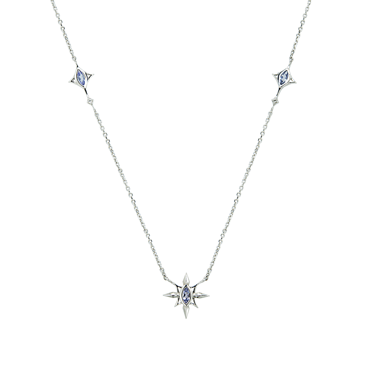 Bliss Star Tanzanite Necklace — necklace in 18K gold-plated silver by A.CEMI
