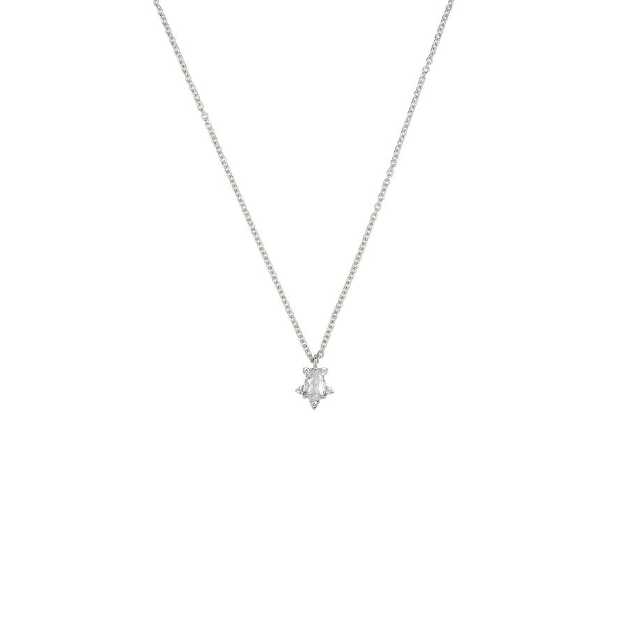 White Zircon Pear Nova Necklace