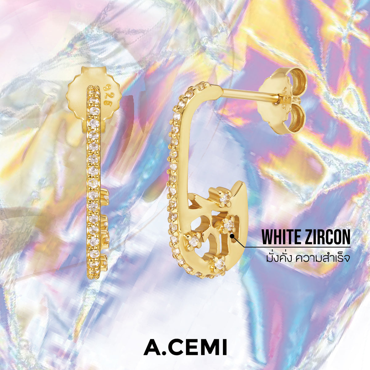A.CEMI Om 宇宙耳环 (GD)