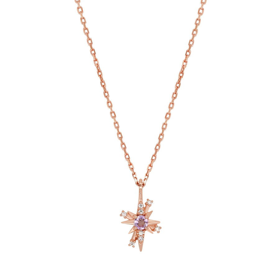 Amethyst 12 Fortune Star Necklace