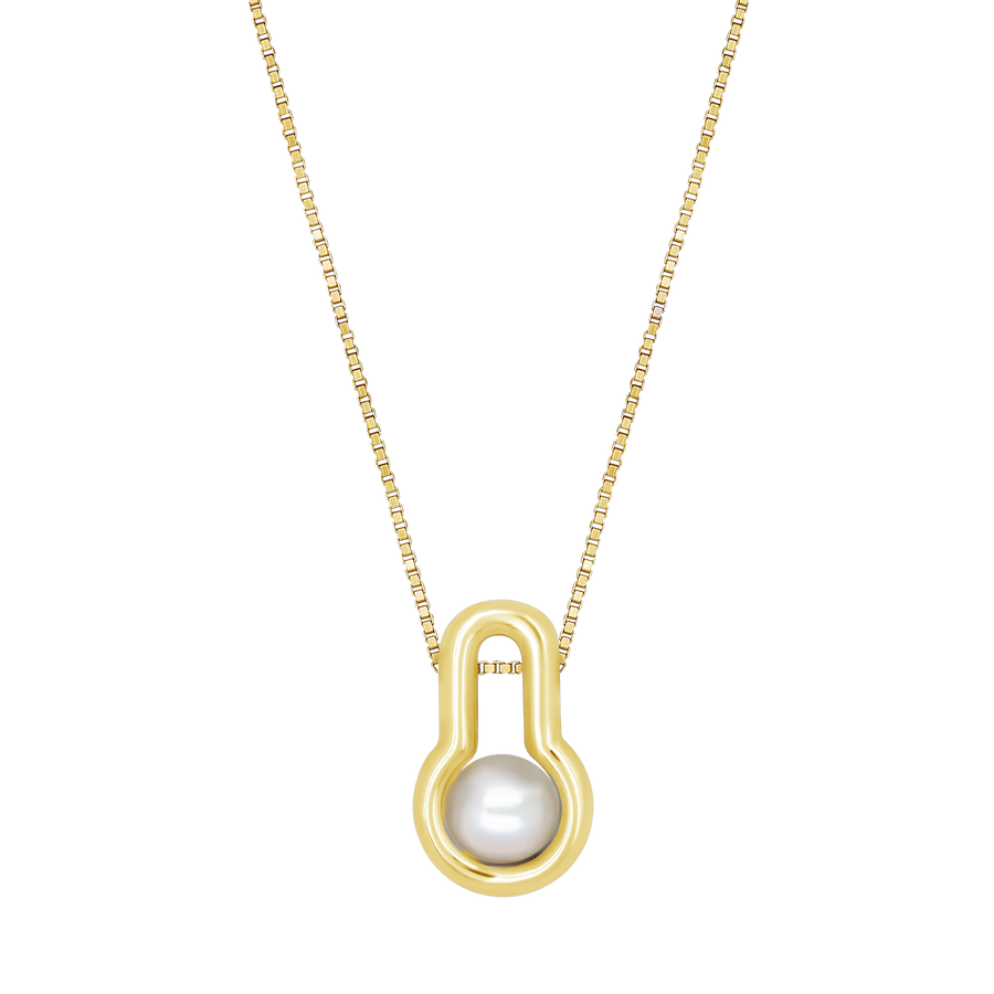 Lock Pearl Necklace